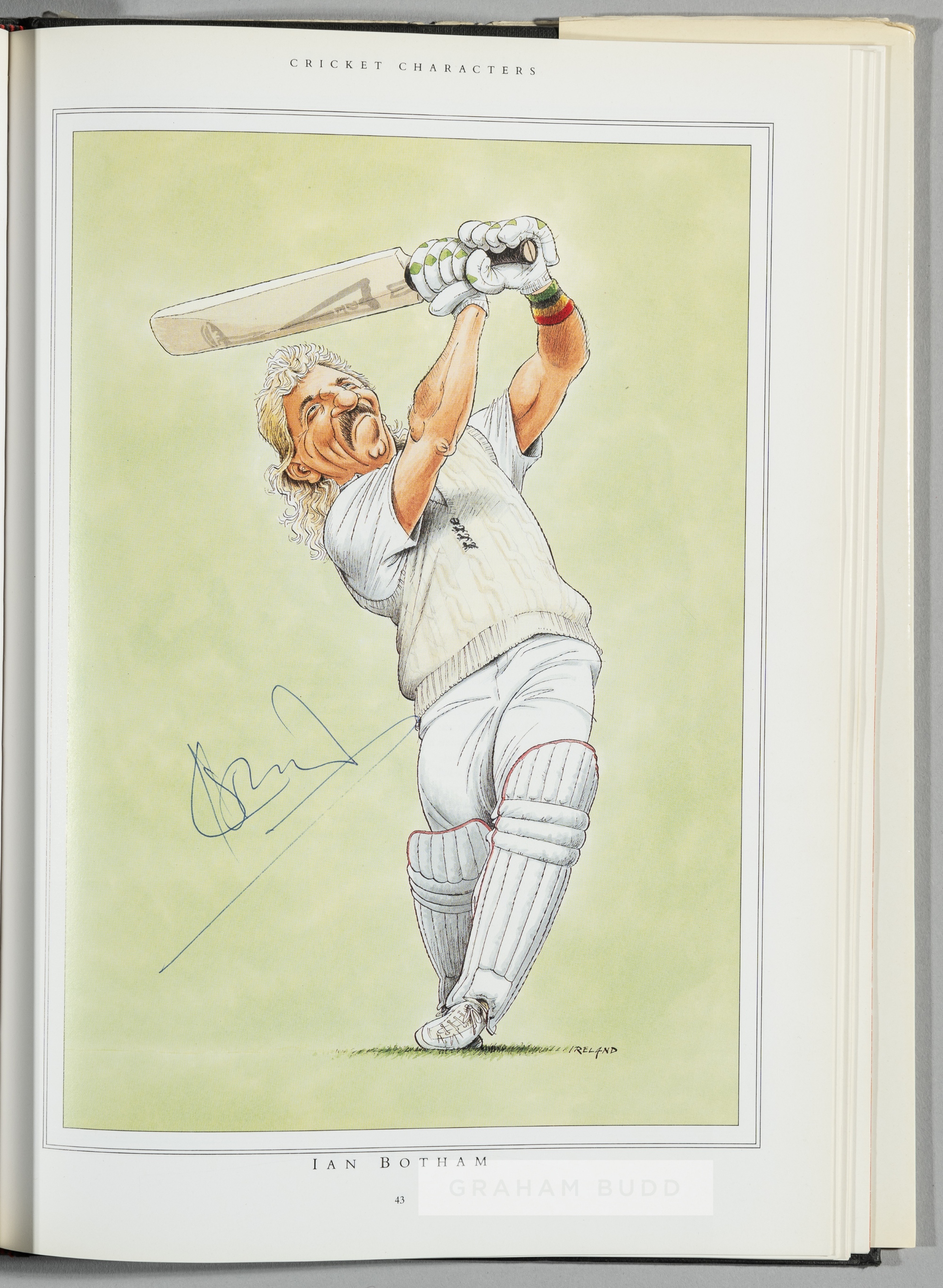 Signed "Cricket Characters" the cricketer caricatures of John Ireland,  text by Christopher Martin-