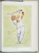Signed "Cricket Characters" the cricketer caricatures of John Ireland,  text by Christopher Martin-