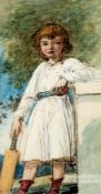 William Edward Frost RA (British, 1810-1877) A Young Cricketer, watercolour, depicting a young
