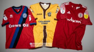 Three signed EFL players' jerseys, for Rochdale AFC, Accrington Stanley and Sutton United,