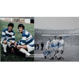 QPR 1967 Football League Cup Winners – Pair of Large 16”x12” signed display photographs: Rodney