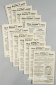 A collection of 18 Cardiff City home programmes from the 1930-31 season, comprising 10 first team