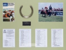 Racing plate worn by Red Rum when winning his record third Grand National in 1977, fully