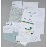 Collection of autographs of British and International athletes, comprising Linford Christie (2),
