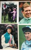 Collection of signed photographs of top flat jockeys and trainers, including Eddery (3), Carson,