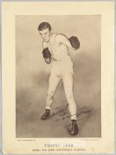 Tommy Farr 1937 British & Empire heavyweight boxing champion autographed picture, GOOD ORIGINAL