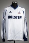 Christian Ziege white Tottenham Hotspur no.23 home jersey, season 2001-02, Adidas, long-sleeved with