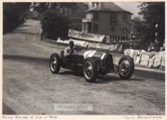 A fine group of b&w British motor racing action photographs, circa 1930 and 1940s, comprising of