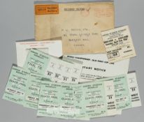 England 1966 World Cup match tickets played at Empire Stadium, comprising eighth final tickets,