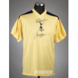 Steve Perryman & Glenn Hoddle signed yellow Tottenham Hotspur 1982 F.A. Cup Final retro jersey,