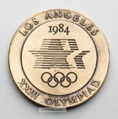 Los Angeles 1984 Olympic Games Volunteer participant's medal, bronze, obverse depicting the Los