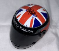 Sir Jackie Stewart signed Silverstone F1 replica helmet (1:2 scale),  signed on top of the helmet on