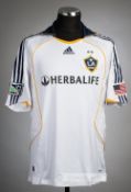 Kyle Patterson white LA Galaxy No.30 home jersey v FC Barcelona at Rose Bowl, 2nd August 2009,