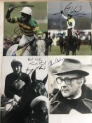 Collection of signed photographs of famous national hunt moments and stars, signed in black marker