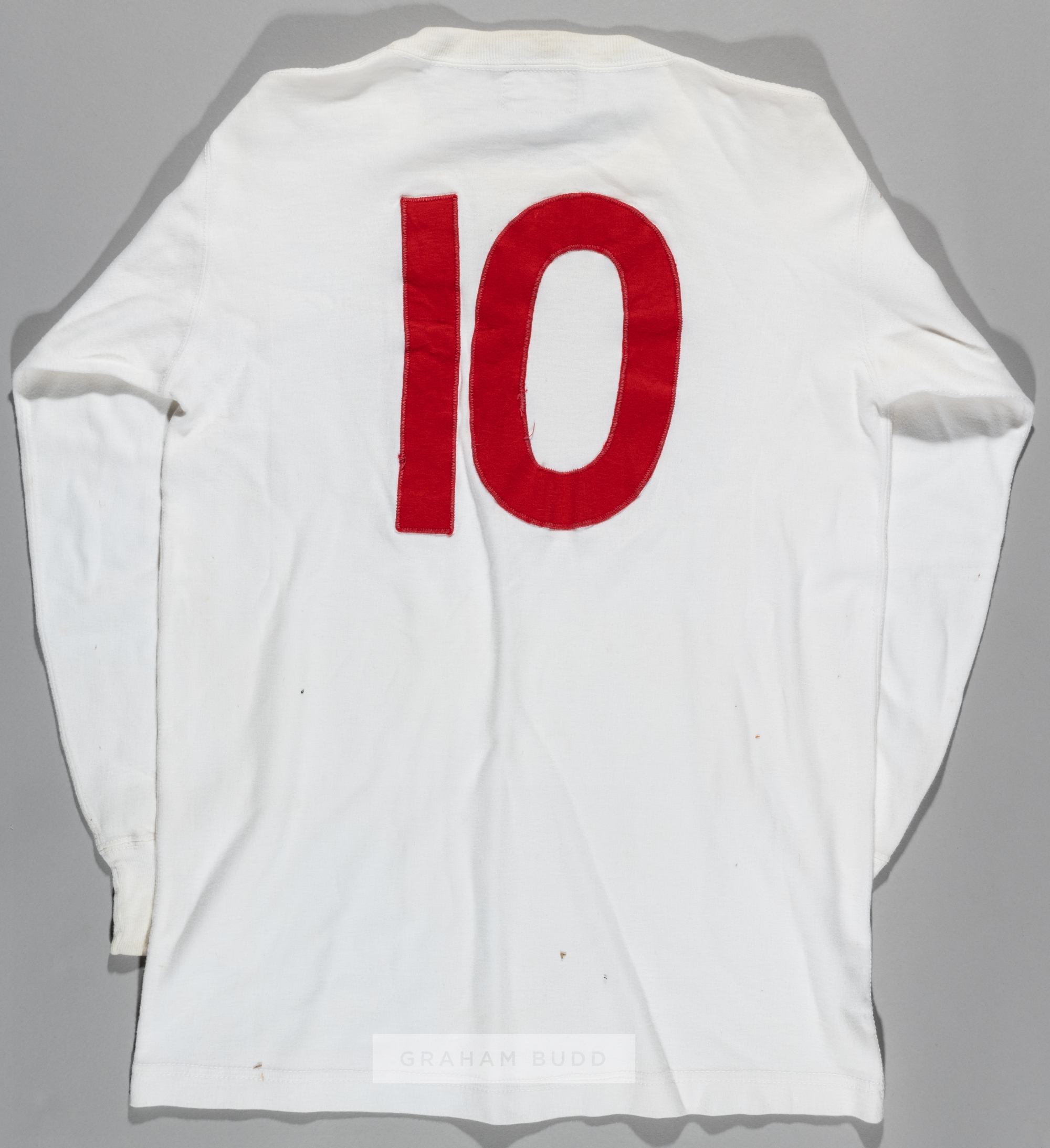 John Sissons white England Youth international No.10 jersey from the Football Association - Image 2 of 2