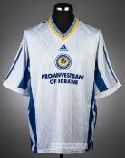 Serhiy Fedorov white, blue and yellow Dynamo Kiev no.17 jersey, season 1998-99, Adidas, short-