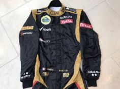 Romain Grosjean 2012 promotional Team Lotus OMP racesuit, We are delighted to offer this genuine