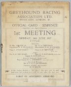 Rare White City greyhound racing first meeting race card, 20th June 1927, eight-page card with eight