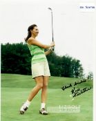 Collection of signed photographs of golf stars from the women's game, including signed 8 by 10in.