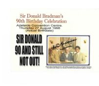 Australia's Sir Donald Bradman hand signed First Day Cover commemorating Sir Donald Bradman’s 90th