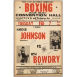 BOXING - CASSIUS CLAY v JIM ROBINSON 7th FEBRUARY 1961 BOXING, THE FOURTH PROFESSIONAL FIGHT OF