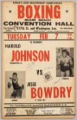 BOXING - CASSIUS CLAY v JIM ROBINSON 7th FEBRUARY 1961 BOXING, THE FOURTH PROFESSIONAL FIGHT OF