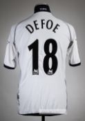 Jermain Defoe white Tottenham Hotspur no.18 home jersey v Arsenal played at white Hart Lane, 25th