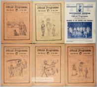 Five Tottenham Hotspur pre-war match programmes v Bolton Wanderers, v Cardiff City, v Middlesbrough,