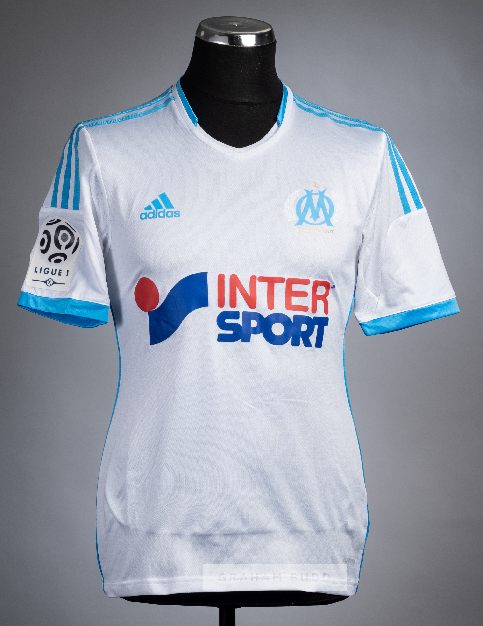 Rafidin Abdullah white Olympique de Marseille No.13 home jersey, season 2013-14, Adidas, short- - Image 2 of 2