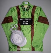 A set of 2012 Grand National race-worn racing silks, for Neptune Equester, at Aintree on 14th April,