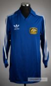 Blue Australia international no.1 goalkeeper's jersey, Adidas, long-sleeved with Australian national