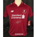 Virgil Van Dijk Liverpool signed 2018-19 Liverpool jersey special edition, with six Champions League
