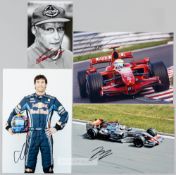 Signed photographs of international stars of Formula 1, eight individually signed photographs in