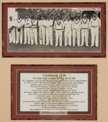 Signed b&w photograph of the "Gentlemen v Players" match at the Scarborough Festival, 7th - 9th