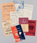 Collection of Arsenal programmes dating from 1930s to 1960s, comprising away at Brentford 2nd