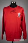 Geoff Hurst & Martin Peters signed red 50th anniversary 1966 England World Cup Winners commemorative