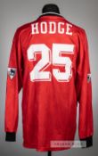 Steve Hodge red Queen's Park Rangers No.25 away jersey, season 1994-95, Clubhouse, long-sleeved,