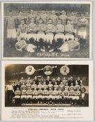 Two b&w Chelsea FC team-group postcards from the club's first season in Football League Division