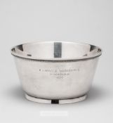 A Swedish silver racing trophy dated 1977, hallmarked Stockholm 1976, by Eric Rastrom, the flared