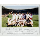 FOOTBALL - West Ham United 1980 F.A Cup winners large 20” x 16” signed Limited Edition 6/175 display