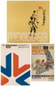 Posters for the Commonwealth Games of 1962 and 1978 and the Mexico City 1968 Olympic Games, the 1962