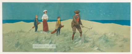 John Hassell RI (British, 1868-1948) BUNKERED! signed watercolour, one from a series of our original