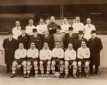 Official photograph of the Preston North End 1938 F.A. Cup winning team and club officials, posed