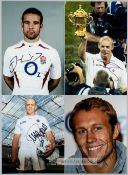 England 2003 Rugby World Cup winners signed photographs, signatures include Jonny Wilkinson, Sir