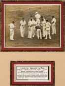 Signed photograph of the England cricket team from the 3rd Test v Australia at Melbourne, 29th