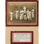 Signed photograph of the England cricket team from the 3rd Test v Australia at Melbourne, 29th