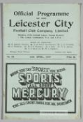 Leicester City v Nottingham Forest programme 24th April 1937, lacks staples but otherwise