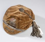 Yorkshire County rugby representative cap awarded to John Green of Skipton and England, 1902-03,