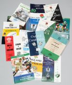 Large collection of international and national rugby programmes, including six nations, world cup,