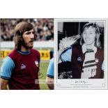 FOOTBALL - West Ham United F.A Cup winners 1975 Alan Taylor and Billy Bonds – Pair of large 16”